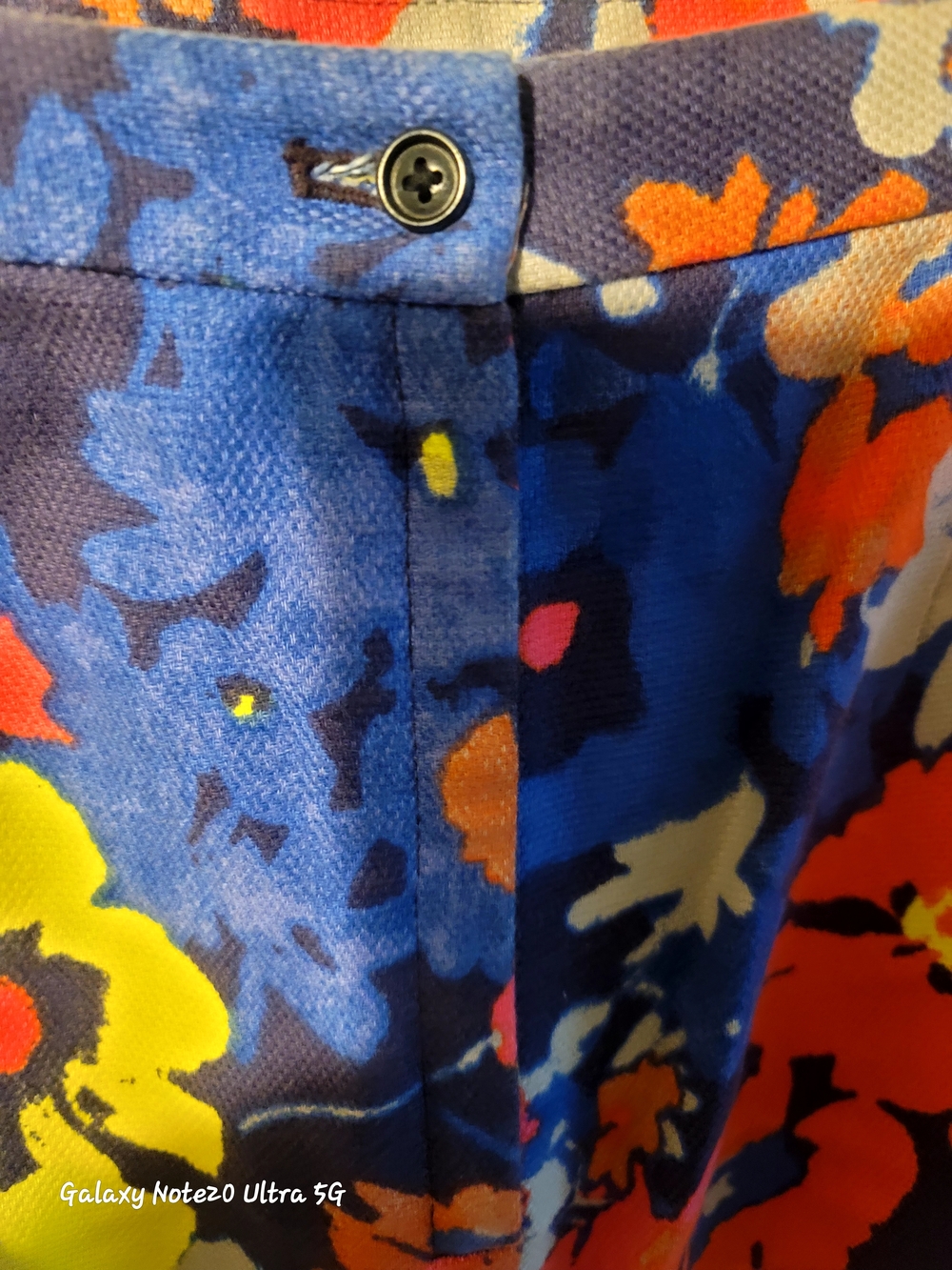 LOFT Petite Bold Floral Print Skirt in Blue, Yellow & Orange